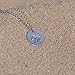 AOLO Minimalist Necklace Delicate Alloy Initial Charm M Necklace Womens
