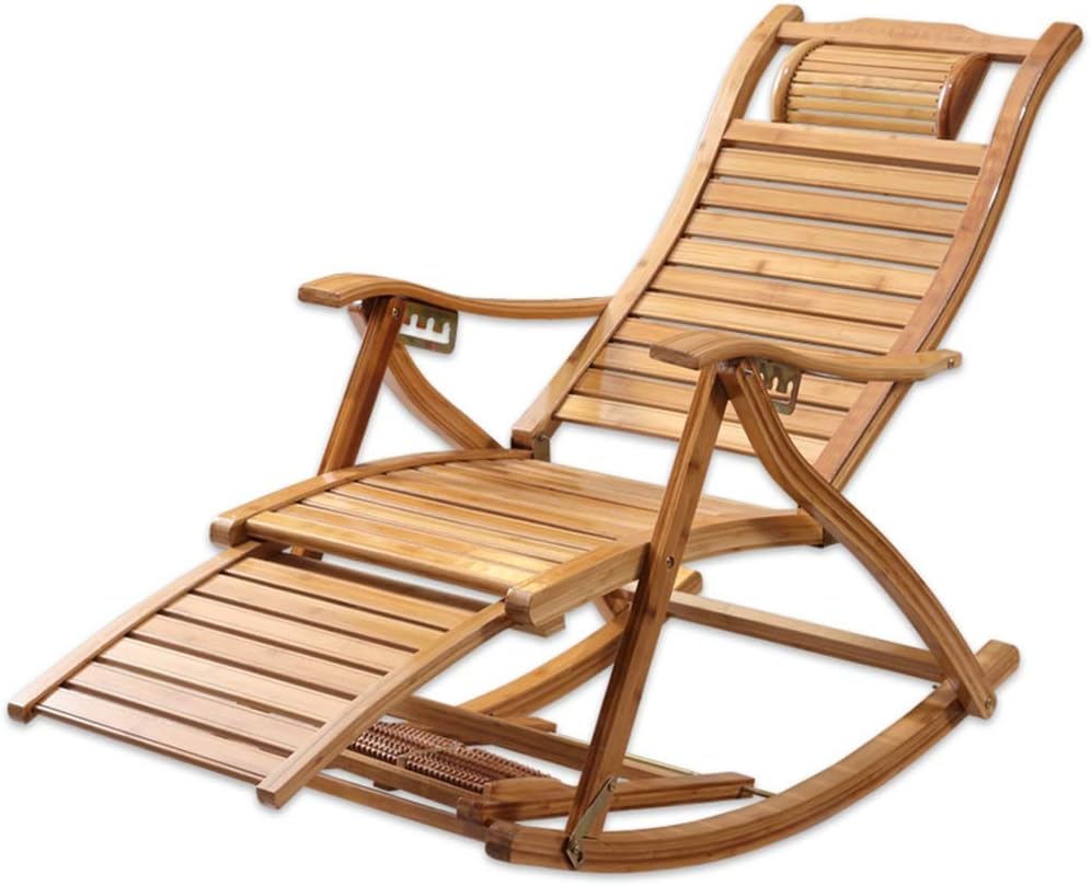Amazon Com Zr Wooden Rocking Chair Adjustable Folding Recliner Balcony Armchair Summer Garden Deck Chair Outdoor Sun Loungers Removable Cushion Color Chair Furniture Decor