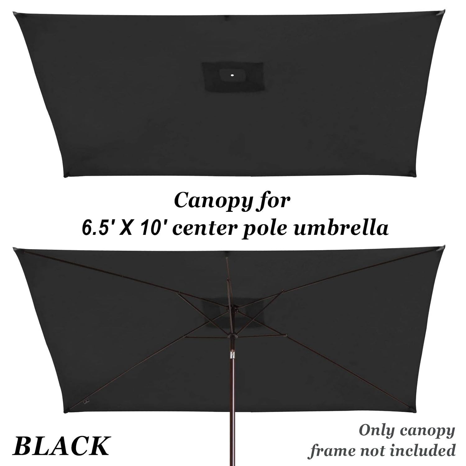 Benefitusa 10 X6 5 Outdoor Patio Umbrella Replacement Canopy 6 Rib Parasol Top Cover Tan Garden Outdoor Cjp Org In