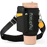 Hydracy 40 Oz Insulated Tumbler Carrier Bag | Crossbody Water Bottle Holder with Strap Sling with Card Sleeve, Walking Insulated Bottle Bag, Gym Accessories for Men & Women, Tumbler not included