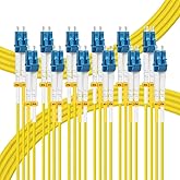 FLYPROFiber- LC to LC Single Mode Fiber Patch Cable OS2 3M/10ft 6 Pack | Duplex, 9/125um SMF, SM Singlemode Fiber Jumper, For 10G/40G/100G Transceivers / Data Centers, Fully Pre-Tested, LSZH, Yellow