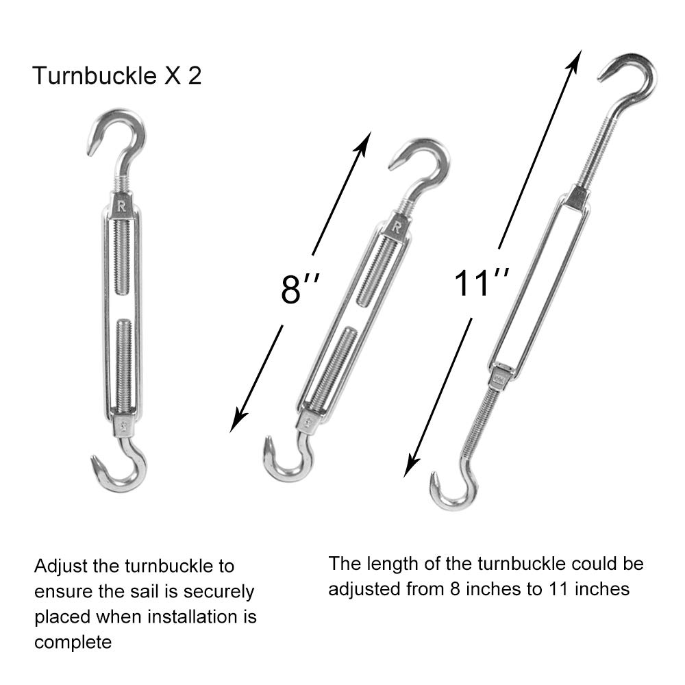 De 5X3 Metros y rectángulo Toldo Vela 180GSM HDPE Anti Moho Chihee Vela