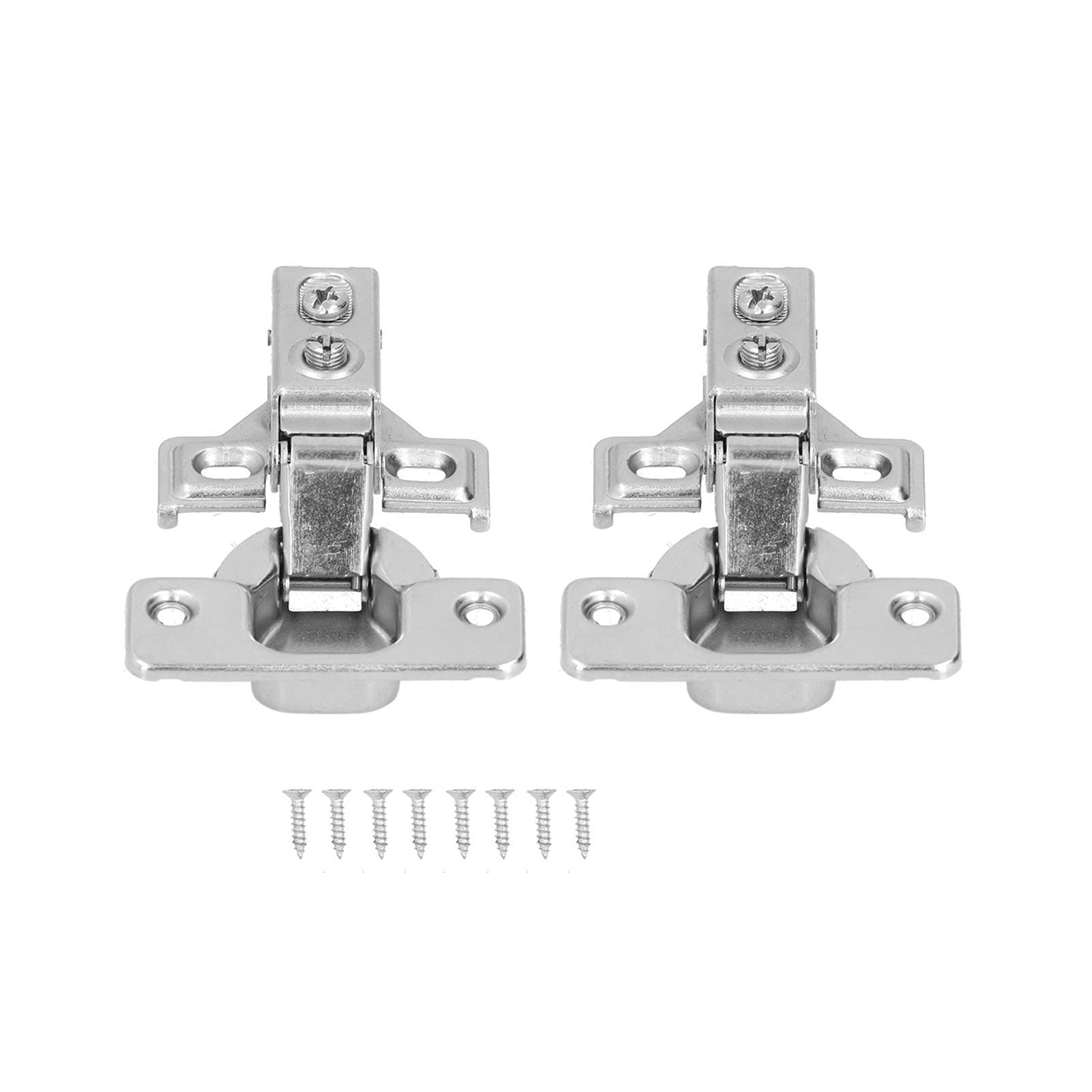 Jenngaoo Soft Close Hydraulic Damping Cabinet Hinges 105 Degree Short Arm, Heavy Duty Steel for Bookcases Wardrobes Cabinets Drawers