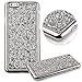 iPhone 5C Case,iPhone 5C Bling Case,UZZO Elegant Shiny Bling Diamond Crystal Case Cover For Apple iPhone 5C,Fashion Sparkling Diamond Studded Hard Back Case Protective Cover For iPhone 5C - Silver
