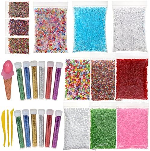 28 packs slime making supplies for slime staff DIY, foam beads fishbowl glitter and fruit slices for slime by Hulluter