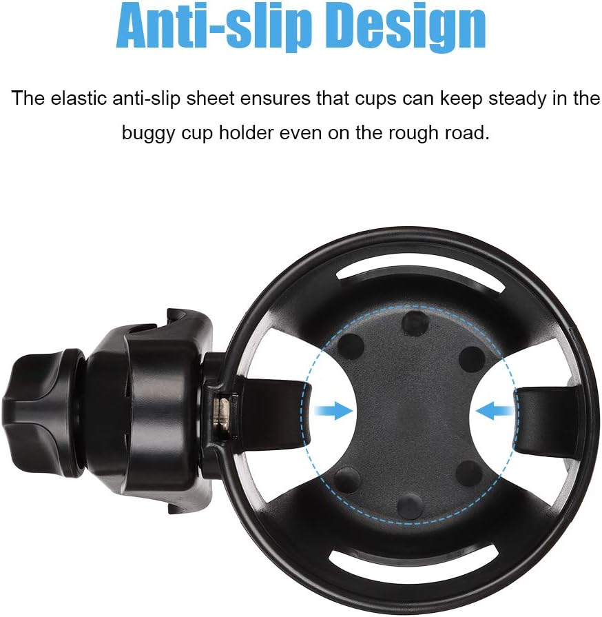 Emoly Upgraded Baby Cup Holder, Universal Stroller Cup Holder Bottle Holder Large Caliber Designed 360 Degrees Rotation Fit for Baby Stroller, Bicycle, Wheelchair, Walker, Trolleys: Electronics