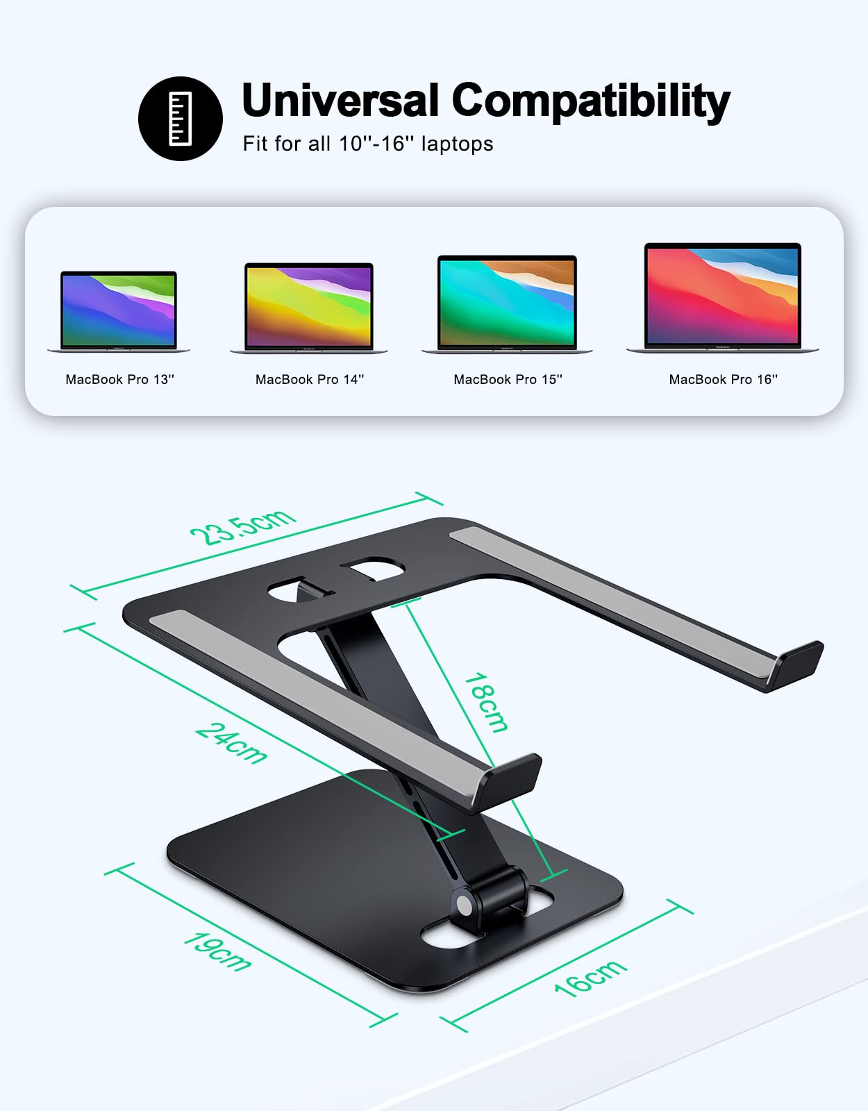 Mua RIWUCT Foldable Laptop Stand, Height Adjustable Ergonomic Computer ...