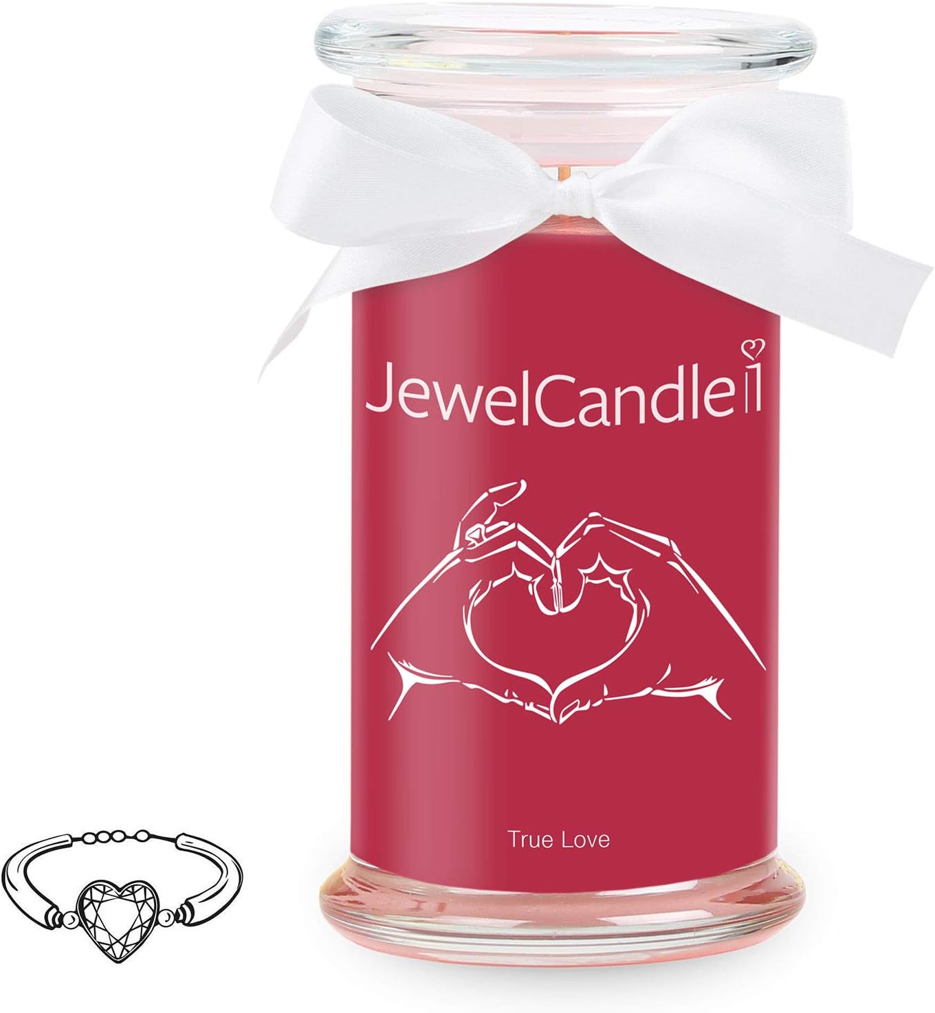 JewelCandle True Love - Bougie Parfumée avec Bijou Surprise en Argent JewelCandle True Love - Bougie Parfumée avec Bijou Surprise en Argent