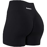 AUROLA Power Workout Shorts for Women Tummy Control Squat Proof Ribbed Thick Seamless Scrunch Active Short
