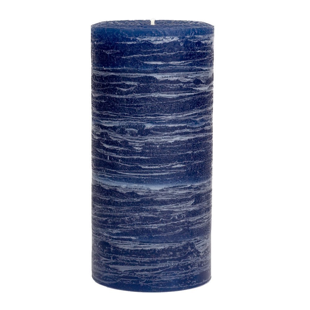 Nordic Candle Rustic Pillar Candle 3x6 Inch Navy Blue
