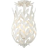 Crystorama Broche 3 Light Matte White Semi Flush Mount