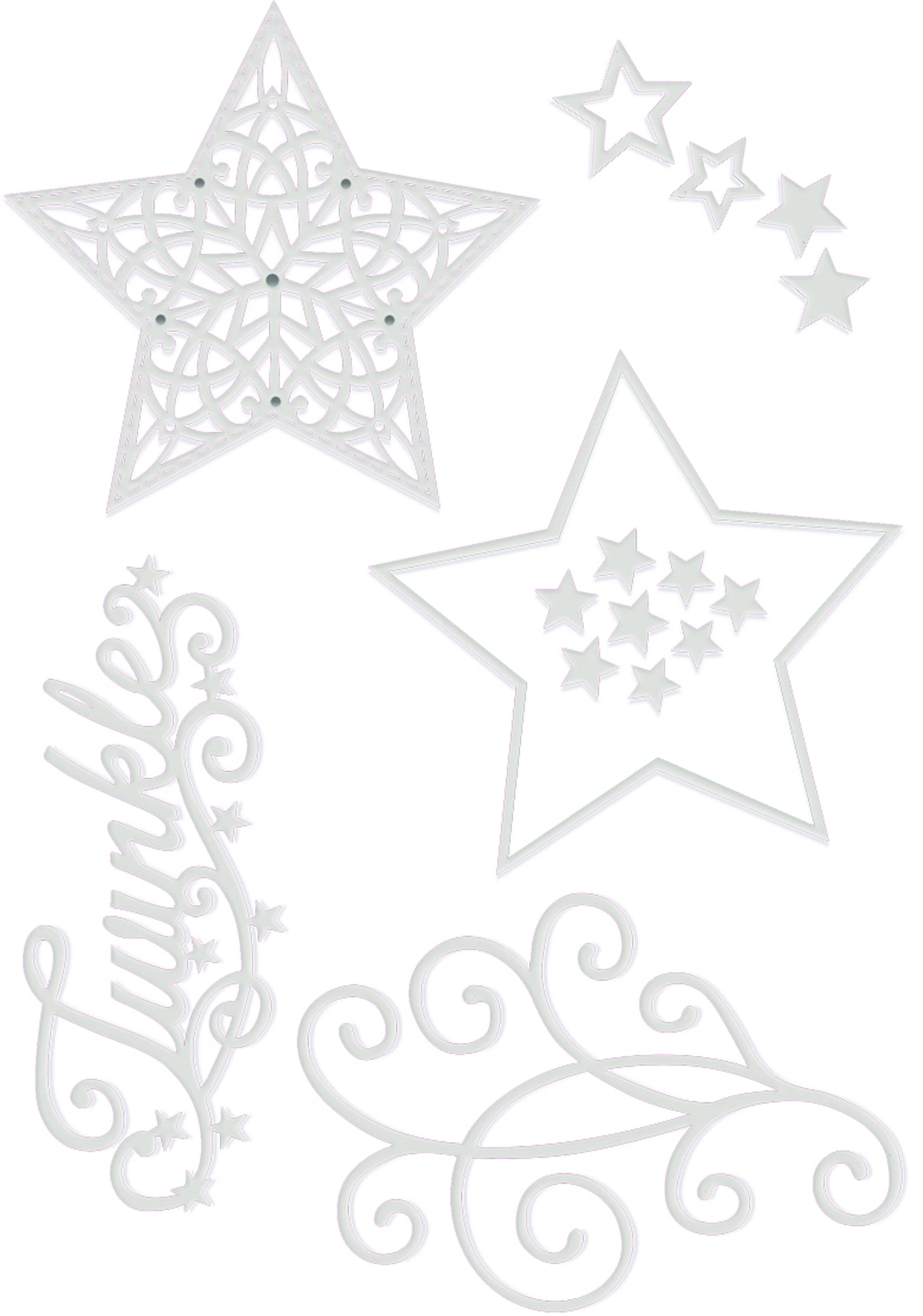 Sweet Dixie Metal Cutting Dies Filigree Stars
