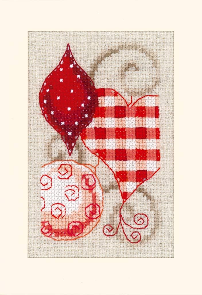 Vervaco Christmas Motif Cards Cross Stitch Kit, Set of 3, Multi-Colour - Image 3