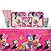 Minnie Mouse Happy Helpers Birthday Party Supplies Pack for 16 Guests | Straws, Dinner Plates, Lunch Napkins, Cups, and Table Cover| Celebrate Your Kid's Birthday with this Minnie Mouse Party Bundle