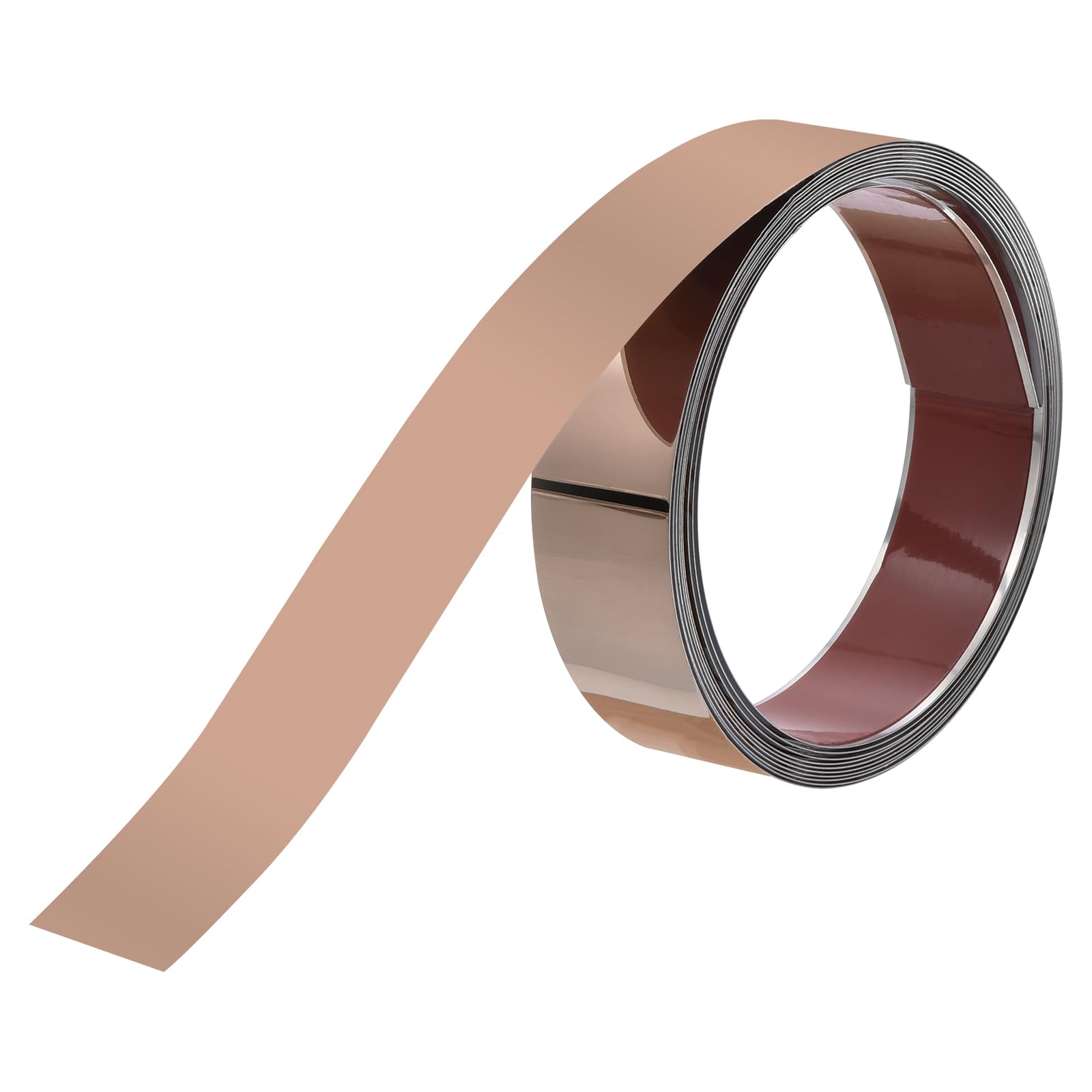 uxcell Wall Trim Molding, Stainless Steel Peel and Stick (Mirror-Like Finish), for Ceiling, Mirror Frame 16.4Ft x 1.6in，Rose Gold