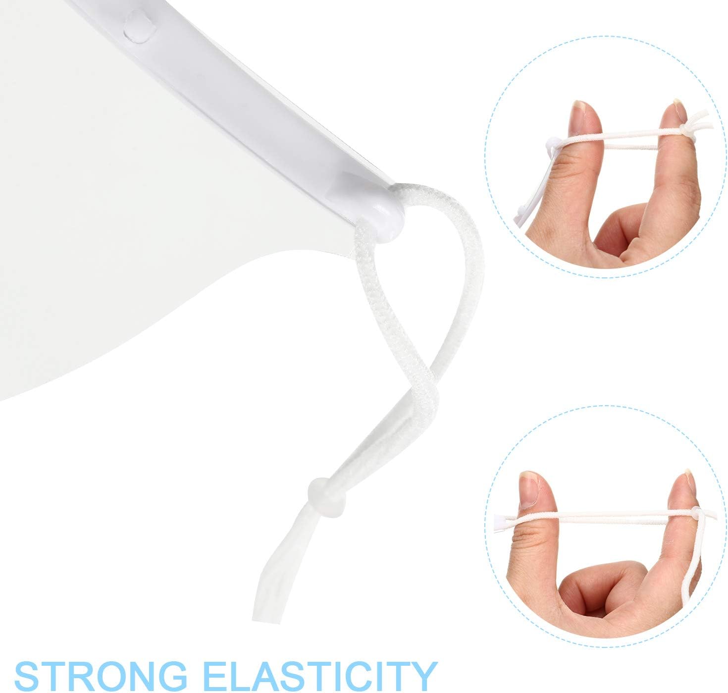 BBTO 5 Pieces Transparent Open Mouth Shield Sanitary Reusable Food Mouth Cover for Restaurant Tattoo Makeup Catering (White): Home & Kitchen