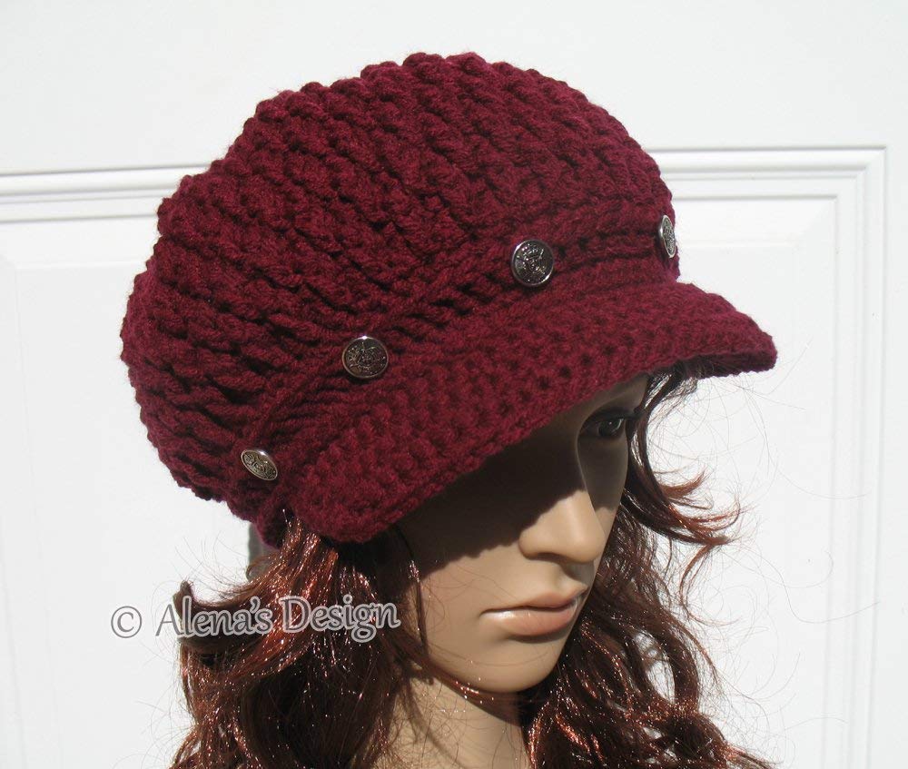 womens crochet newsboy hat