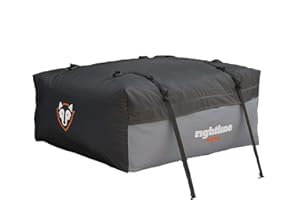 Rightline Gear Sport 2 Waterproof Rooftop Cargo Carrier for Top of Vehicle, Attaches With or Without Roof Rack, 15 Cubic Feet, Black