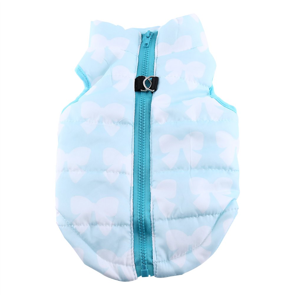 Pet Dogs Jacket Pet Winter Clothes Warm Soft Dog Vest for Small and Medium Dogs Pet Winter Jackets(S-Light Blue)