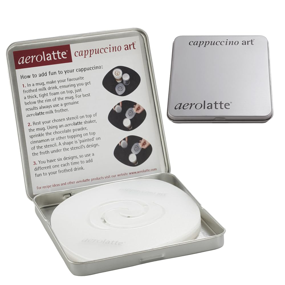 aerolatte CA2TIN Cappuccino Art Stencils, Set of 6 - Transparent