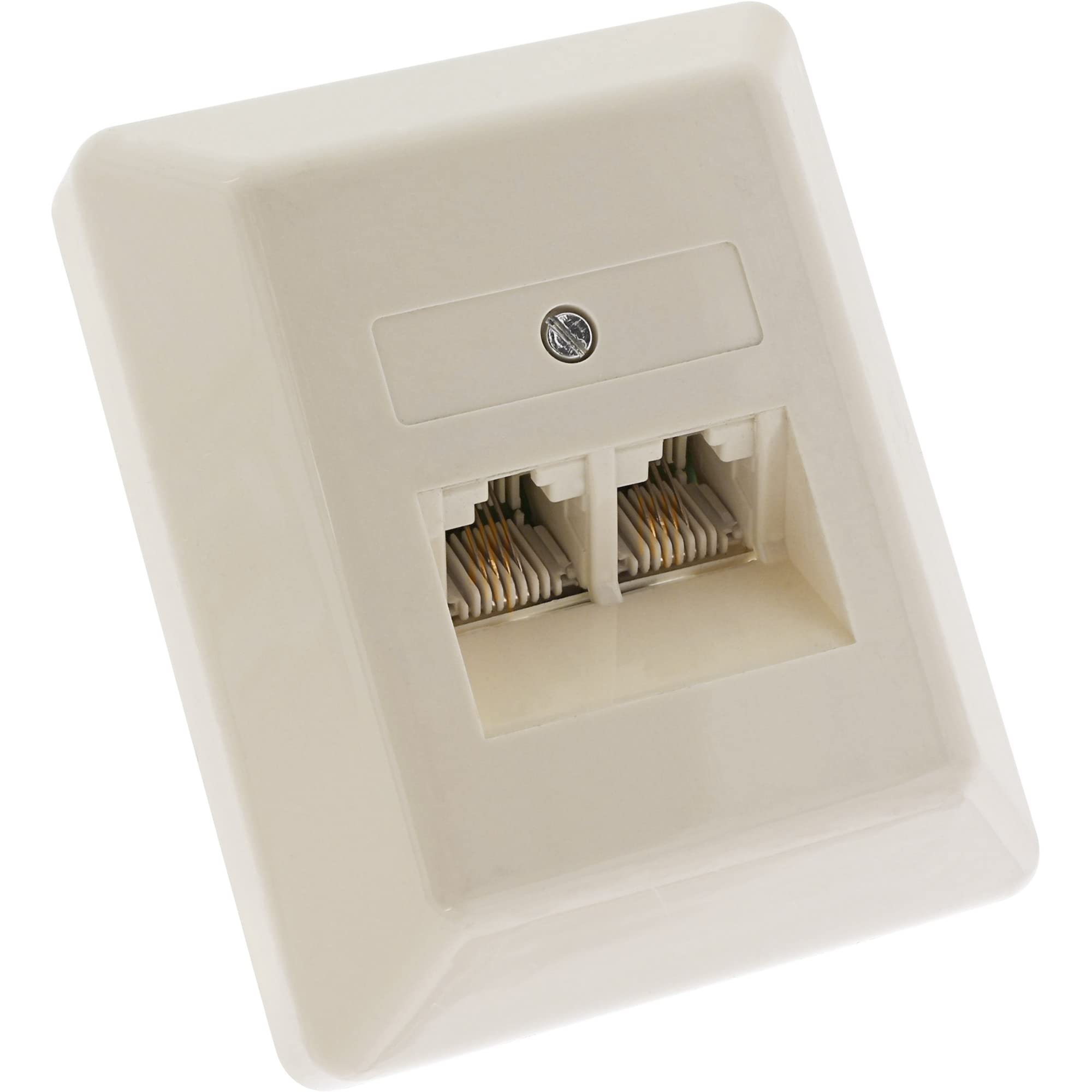 InLine 69988L ISDN junction box, 2 x RJ45 sockets, surface-mounted, 4-pin parallel, without resistance