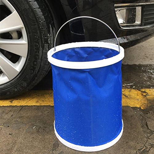 Iokone Car Wash Bucket Compact Collapsible Bucket Portable Folding Water Container Lightweight &amp; Durable for Washing/Fishing/Camping/Cleaning