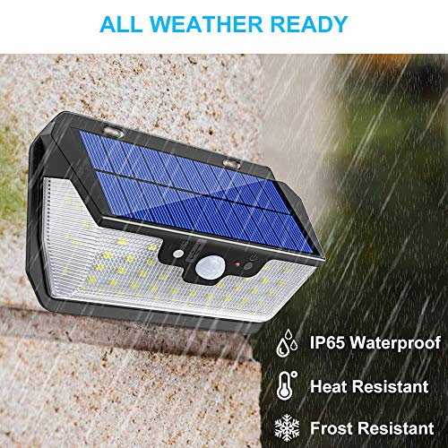 Solar Lights Outdoor, Pobon 55 LEDs [USB Charging & Remote Control] Solar Motion Sensor Light, [3 Lightning Modes] Solar Powered Security Lamp for Garden, Patio, Yard, Walkway, Driveway - Thumbnail 6