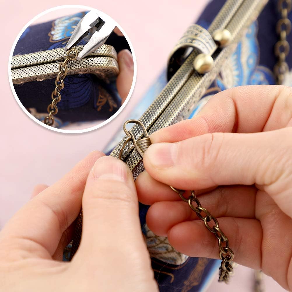Purse Handbag Making Material Kit, with Frame Clasp, Bag Handmade DIY Craft, Mini Cosmetic Bag Woman and Girl