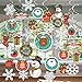 GOER 36 Pcs Christmas Decorations,Hanging Swirls for Christmas Party Supplies
