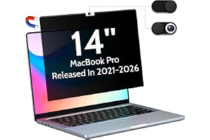 Peslv Magnetic Privacy Screen for MacBook Pro 14 Inch | (2021-2026, M1-M5 Chips) Only. Removable & Reusable, Matte Anti Glare