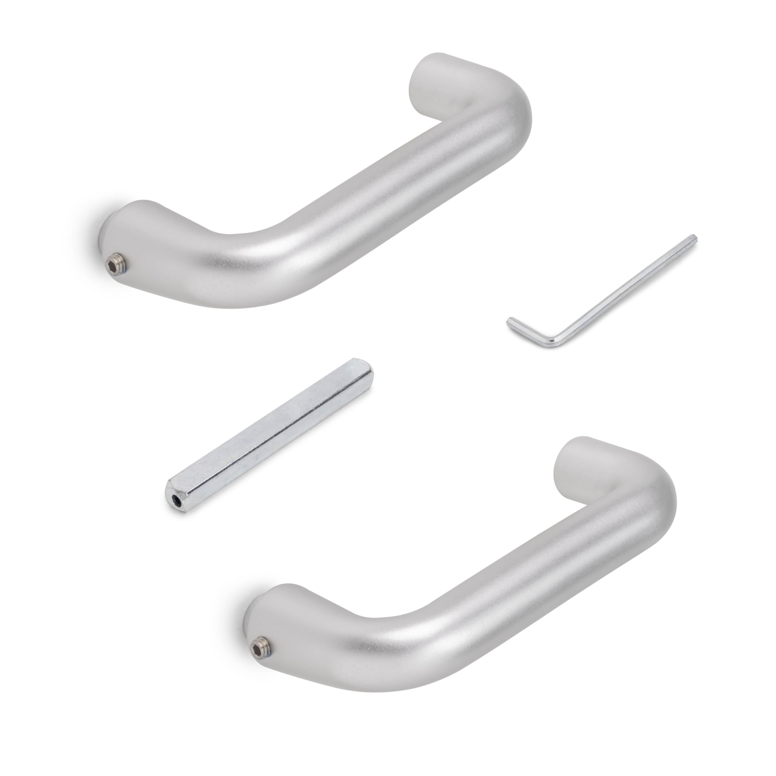Emuca - Internal Door Handles for Glass Doors Locks, U Model, Alluminium, Matt anodised — image 1