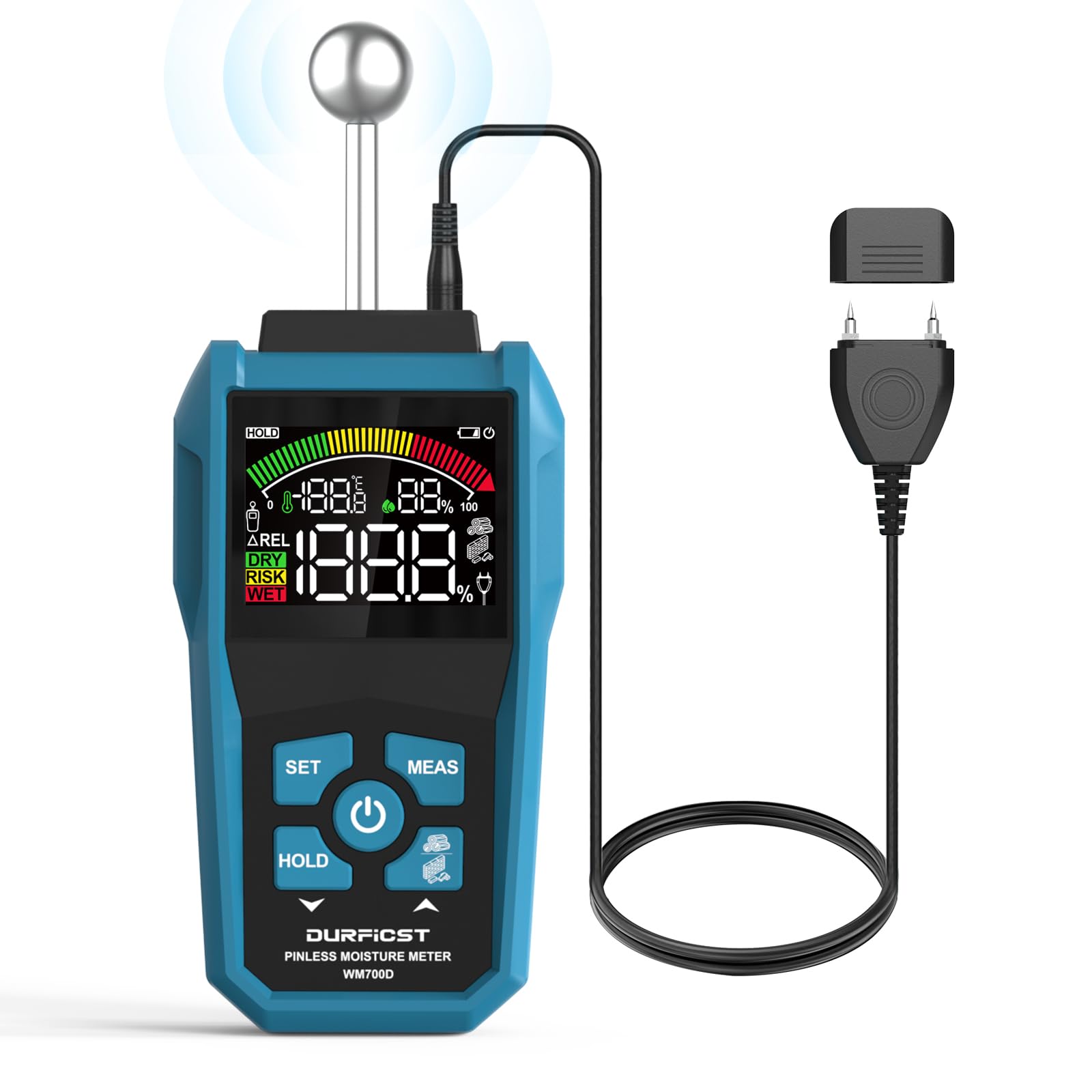 DURFICST Moisture Meter Wall & Pinless, Pin