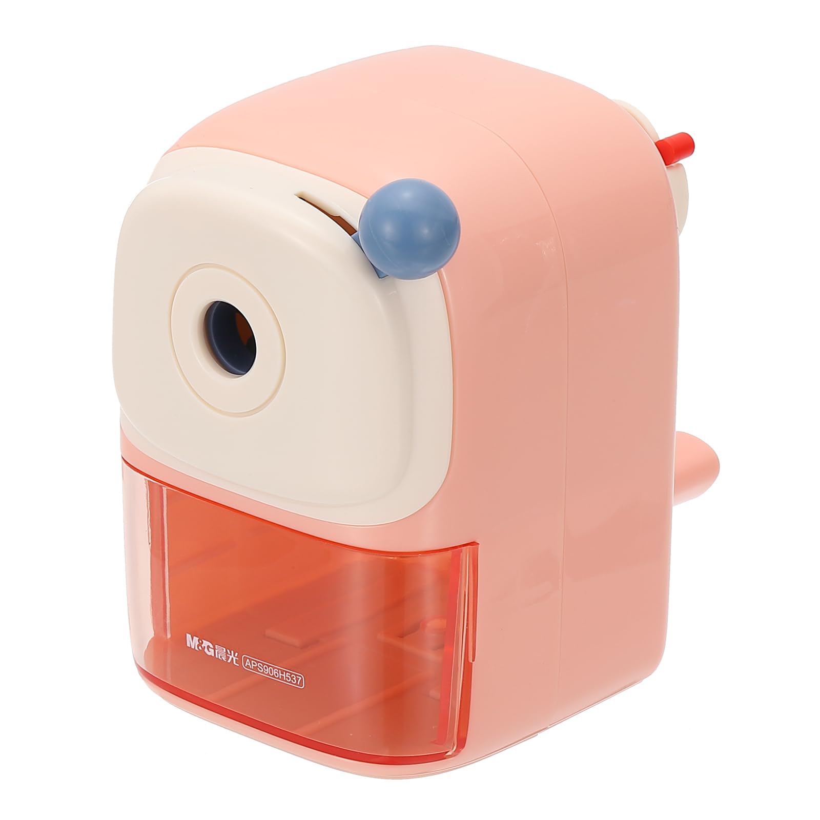 PATIKIL Manual Pencil Sharpener, Hand Crank Pencils Sharpener Large Caliber Five-Position Pen Tip Adjustable Pencils Sharpener Office Supplies for Classroom Office, Pink