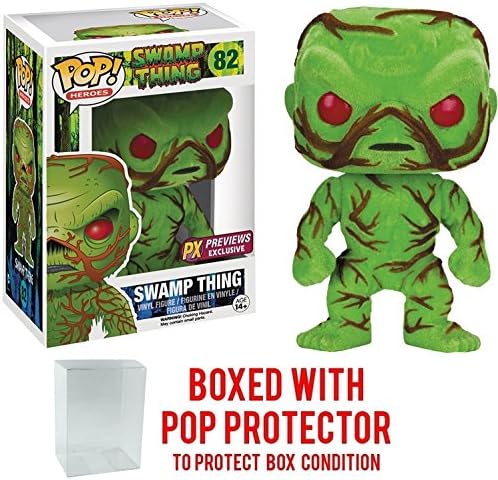Funko Pop! DC Super Heroes - Flocked Swamp Thing PX Exclusive Vinyl Figure (Bundled with Pop BOX PROTECTOR CASE)