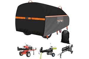 JOJOCY Waterproof Log Splitter Cover, Heavy Duty 420D Oxford Cloth for 15-45 Tons, UV & Weather Resistant Wood Splitter Prote