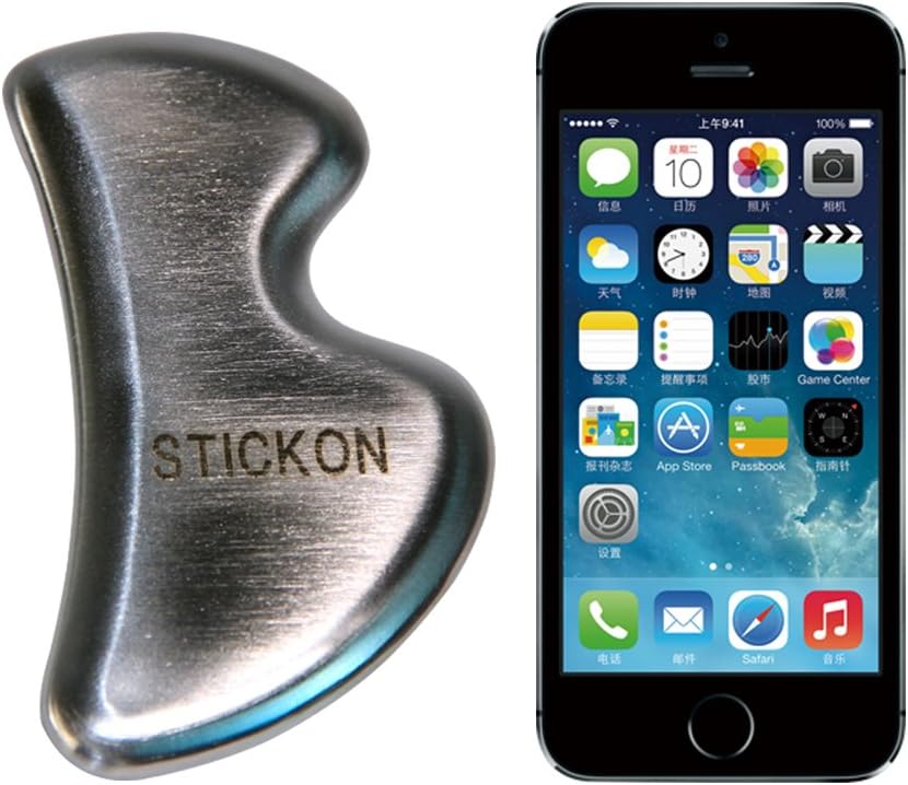Stainless Steel Gua Sha Scraping Massage Tool - STICKON IASTM Tools Great Soft Tissue Mobilization Tool (B Shape): Health & Personal Care