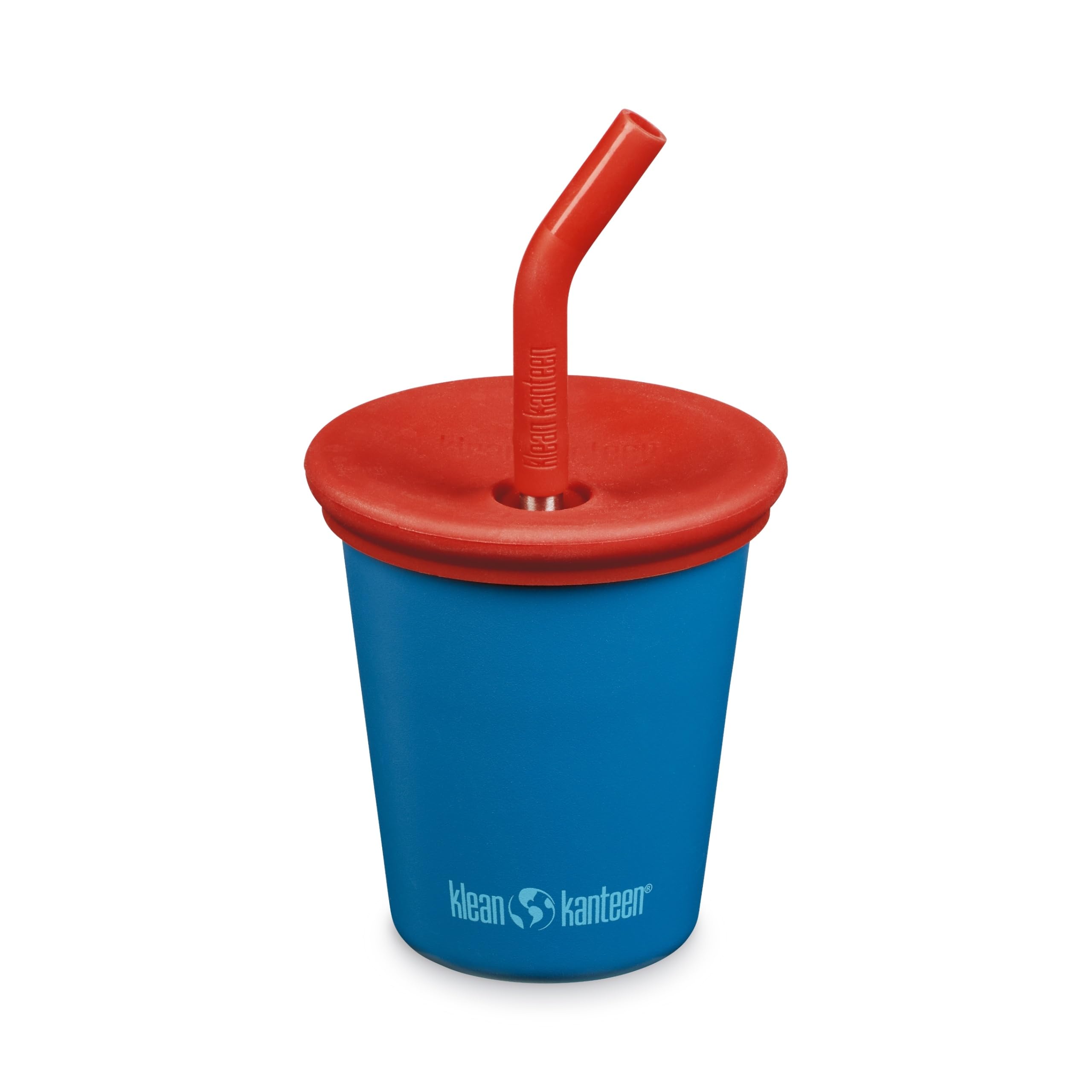 Klean Kanteen Kid Cup 10oz Stainless Steel Cup with Spill-Poof Straw Lid - Mykonos Blue