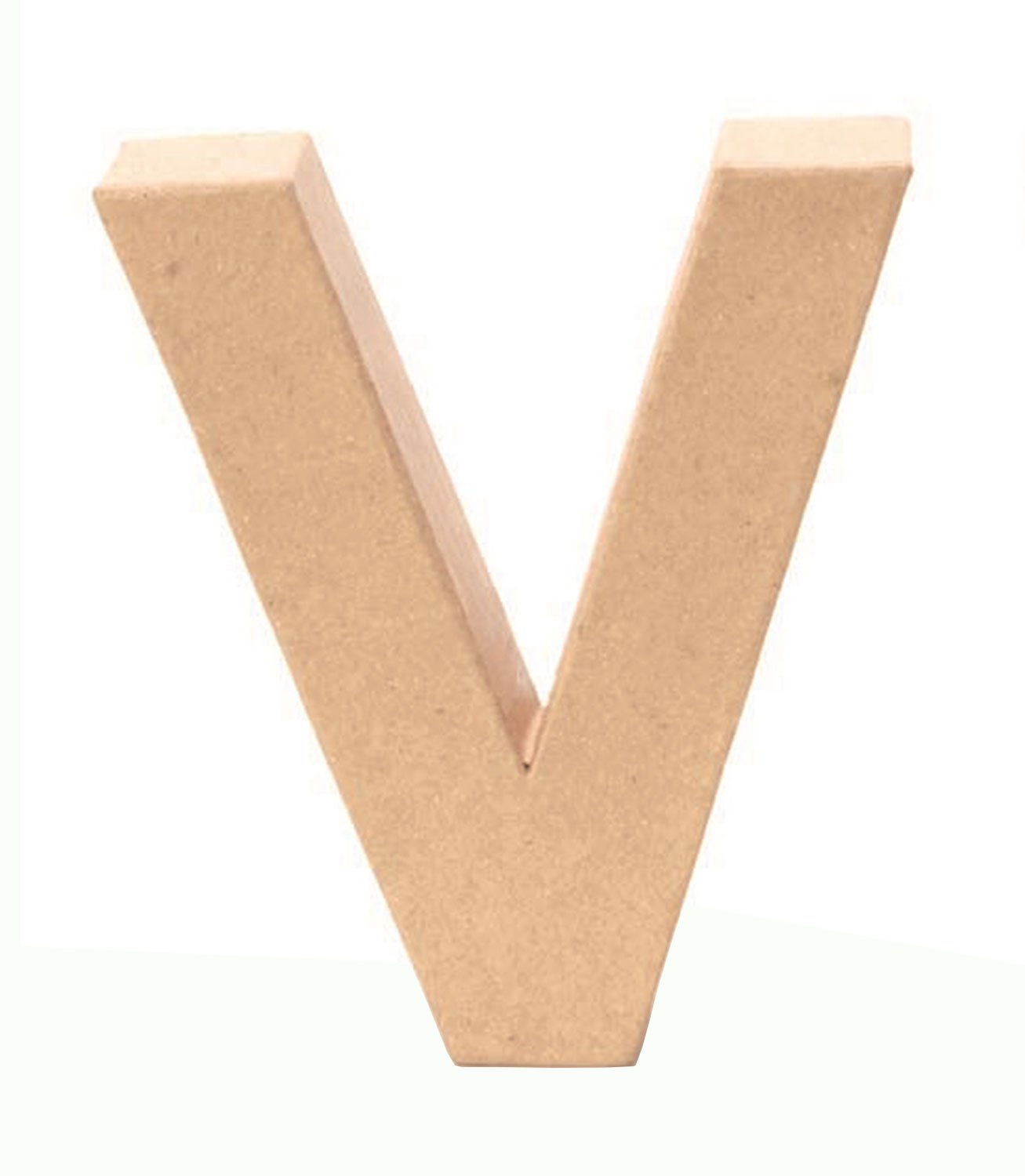 Glorex Cardboard Letter V, Natural V