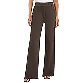 FireSwan Women's Wide Leg Dress Pants High Waisted Stretchy Work Trousers Business Casual Office Pull on Slacks with Pockets