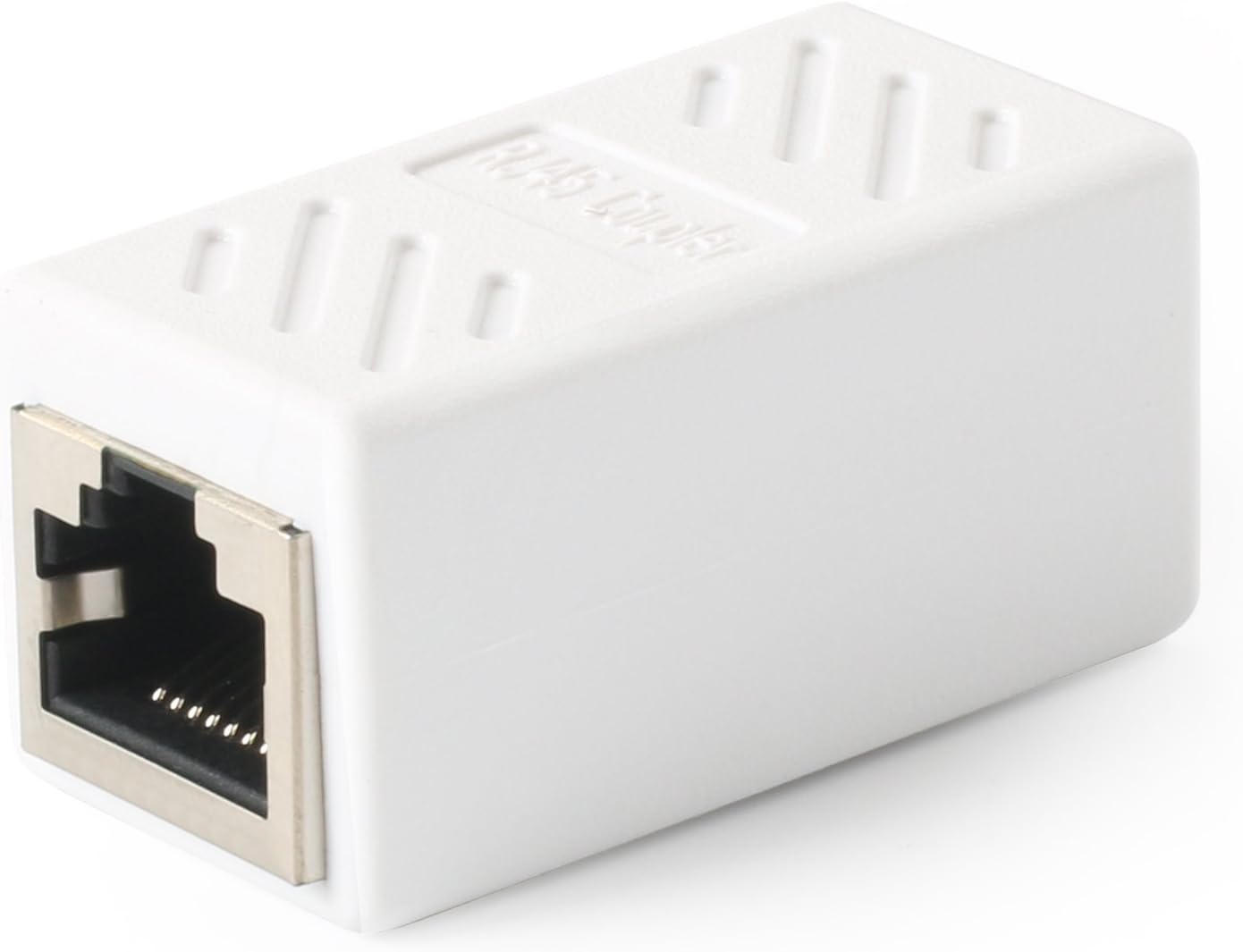 Tainston RJ45 Coupler(1 Pack) Female to Female in-Line Network Ethernet Coupler Cat7 Cat6 Cat5e LAN Cable Extender Adapter-White
