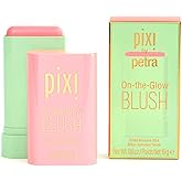 Pixi On-the-Glow Blush - Fleur, Hydrating Tinted Moisture Blush Stick with Ginseng, Aloe Vera & Fruit Extracts, For Cheeks & Lips, 19g / 0.6oz, Paraben-Free