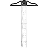 Pacific Arc 18 Inch T Square, Traditional Acrylic Graduated in Inch and Metric, Detachable Head