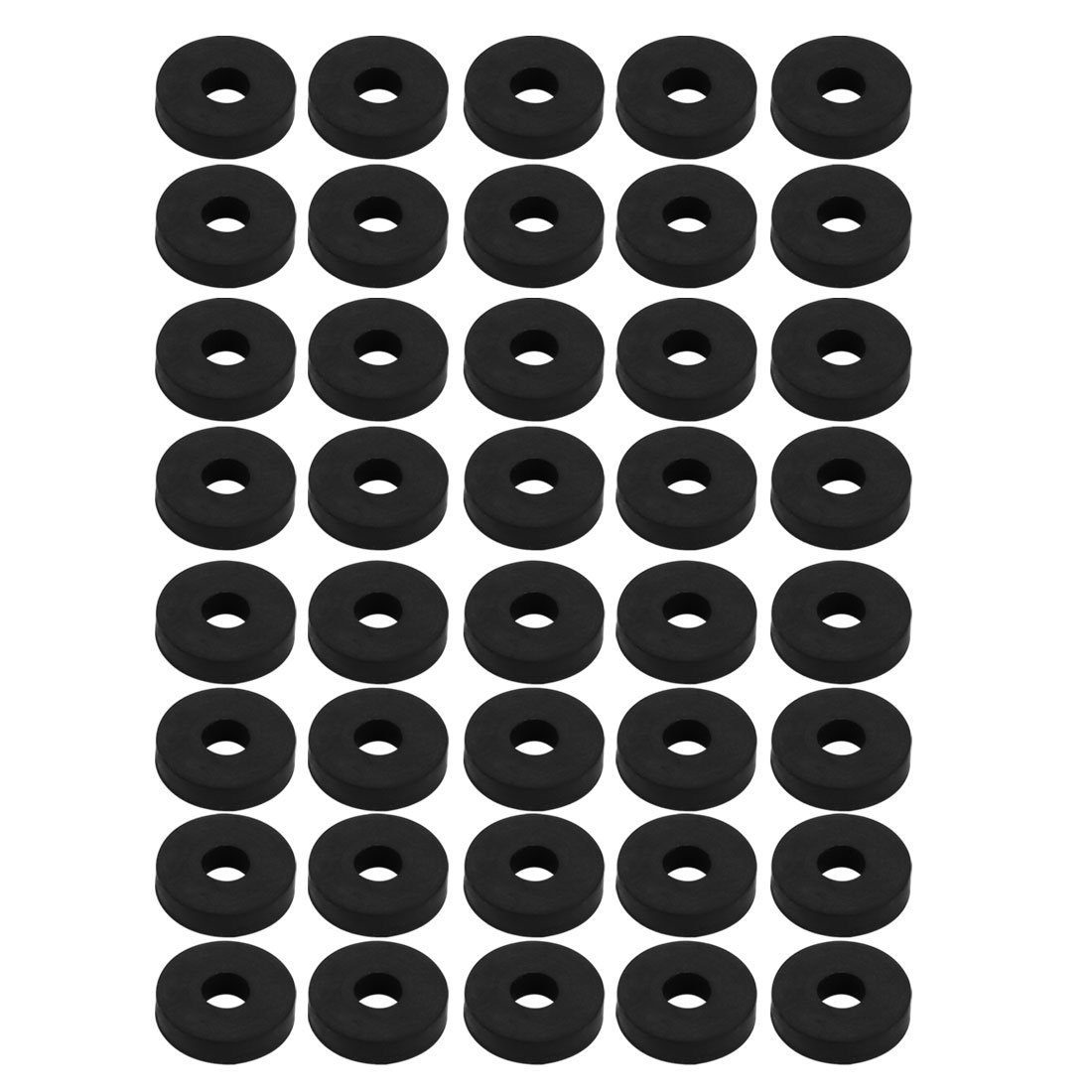 sourcingmap Nitrile Rubber Flat Washers 11mm OD 3.5mm ID 2.5mm Thickness for Faucet Pipe Water Hose, Pack of 40