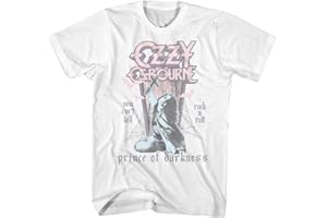 AMERICAN CLASSICS Ozzy Osbourne You Can't Kill Rock 'n' Roll Adult White Short Sleeve T Shirt 80s Vintage Style Graphic Tee