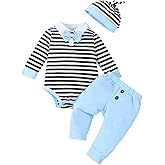 VINUOKER Preemie Newborn Baby Girls Outfits set long Sleeve Cotton Pants Sets Infant Fall Winter Clothes