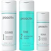 Proactiv 3 Step Acne Treatment System with Benzoyl Peroxide Face Wash, Exfoliating Toner, Repairing Spot Treatment, 60 Day Complete Skin Care Kit