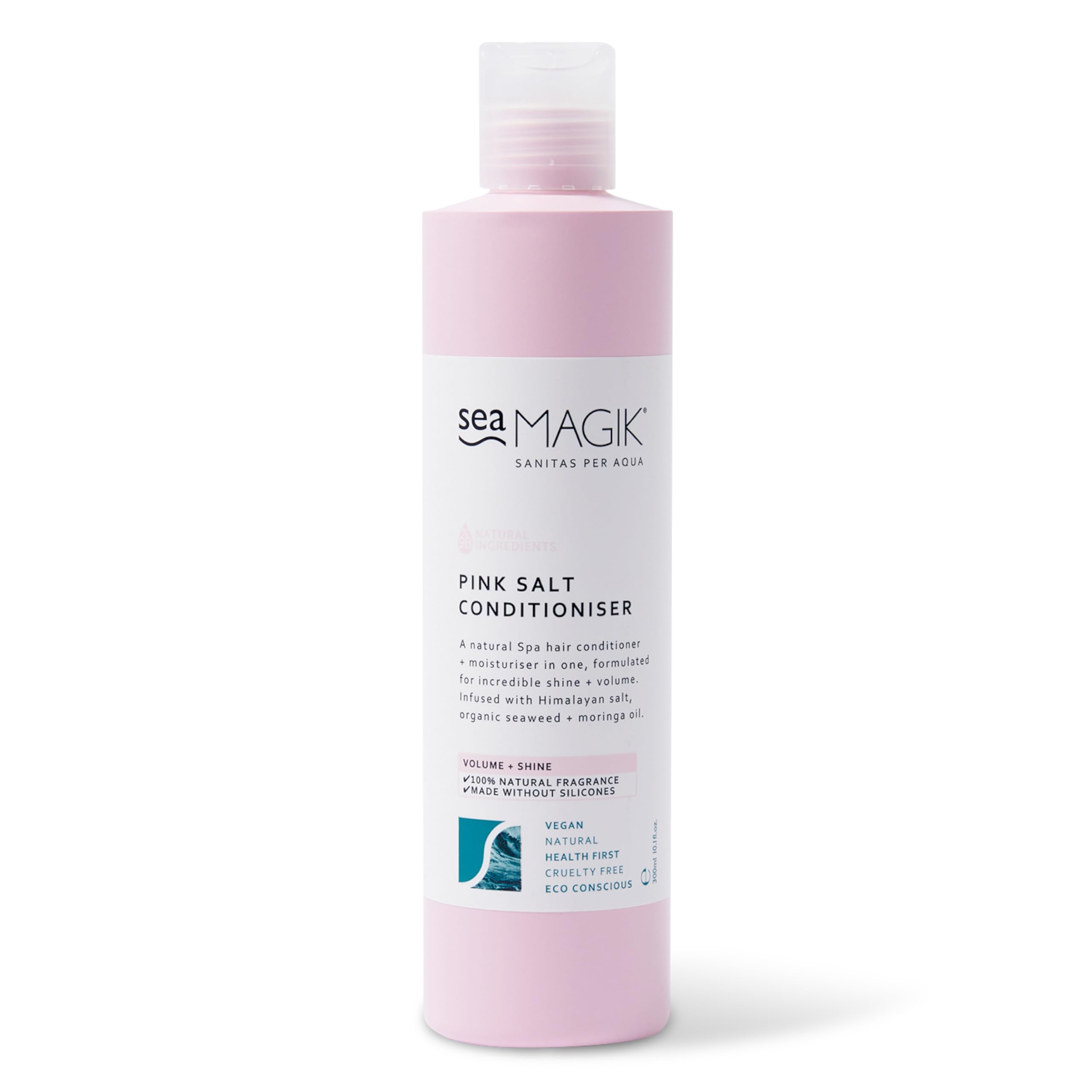 Sea Magik - Pink Salt and Seaweed Conditioner with Moringa Oil, Intensive Natural Hydrating Spa Treatment for Frizzy, Dry, and Damaged Hair, Vegan and Cruelty Free (300ml)