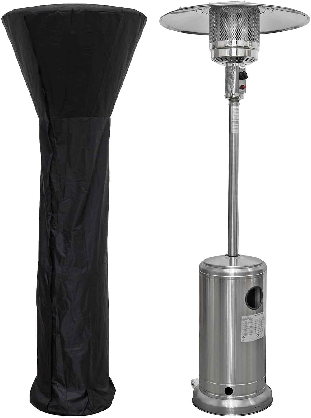 Dellonda Freestanding 13kW Gas Patio Heater with Wheels & Cover DG221