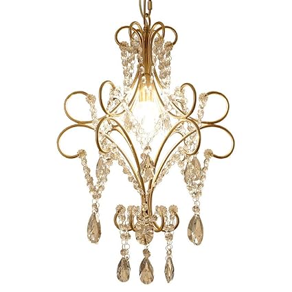 Farmhouse Crystal Chandelier Pendant Hanging Lighting