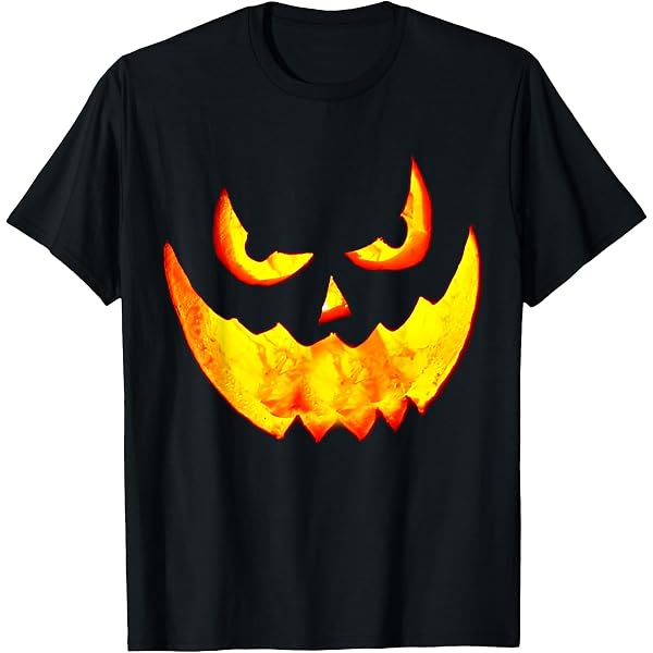 T-shirt Halloween Citrouille Effrayante | Graphic Tee Unisex Taille Variable
